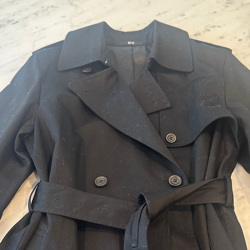 Uniqlo Elegant Black Trench Coat